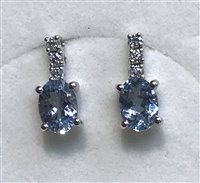 Earrings Mirco Visconti Woman Orecchini Colore in White Gold Acquamarina 1.31 Ct LF228AC